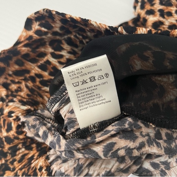 Nanushka Primrose Ocelot Paperbag Waist Shorts - Picture 8 of 8